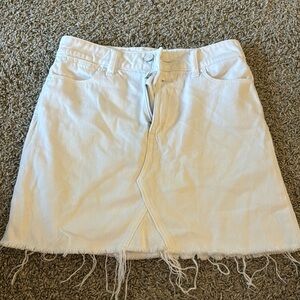 Paige white denim skirt